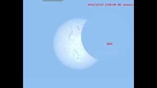 preview picture of video 'Oct. 23, 2014 Solar Eclipse Simulation for Moorhead'
