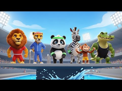 WILD Animals Take Over Olympic Diving Board/Ai Animation Lab