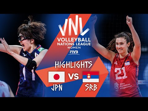 Волейбол Japan vs. Serbia — FIVB Volleyball Nations League — Women — Match Highlights, 20/06/2021