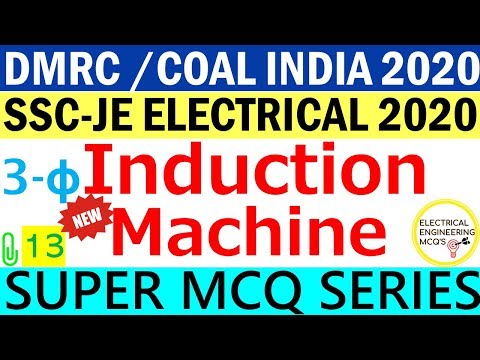 3 PHASE INDUCTION MOTOR MCQ | SSC-JE | DMRC | COAL INDIA 2020 | Class 13 |  हिंदी 🔴 Video