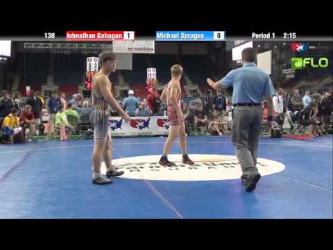 Junior 138 - Johnathan Gahagan (Illinois) vs. Michael Sprague (Maryland)