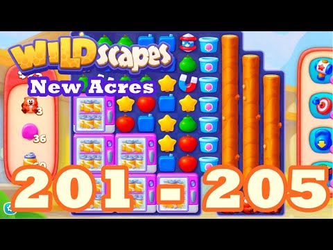 Wildscapes: New Acres Level 201 - 205 HD Gameplay | 3 match puzzle | android | 202 | 203 | 204 | IOS