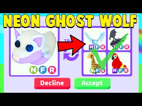 Trading NEON GHOST WOLF in Adopt Me!
