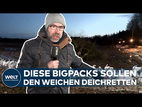 HOCHWASSER IN DEUTSCHLAND: Hubschrauber von Marine und Bundespolizei fliegen Sandsäcke heran | WELT