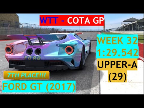 BEST EVER FINISH (7th globally)!! - WTT 8/8/22 - Ford GT (2017) at COTA GP