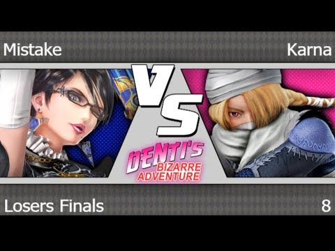DBA 8 - EMG | Mistake (Bayonetta) vs GGEA | Karna (Sheik) Losers Finals - Smash 4