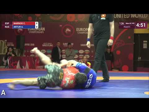 Round 3 Men - 62 kg: C. BARRIOS (ESP) v. A. ARTUR (RUS)