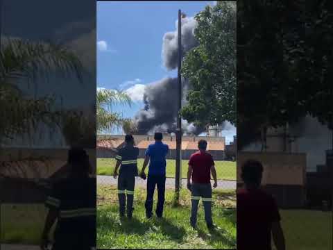 INCÊNDIO ATINGE USINA RAIZEN DE CAARAPÓ MATO GROSSO DO SUL