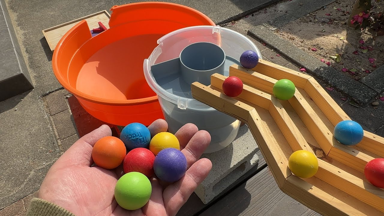 オレンジクルーン30 minutes of thinking and play ☆ Easy marble run course