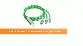 3-in-1 Multi-Connector Charging Cable