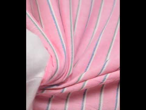 Stripe Multicolor Khadi Cotton 110 GSM Handwoven Fabric — video
