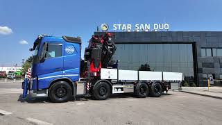 Volvo FH500 8x4 FASSI F1150 .2.28 Fly Jib Crane Baske flatbed truck | Image 4 - Autoline