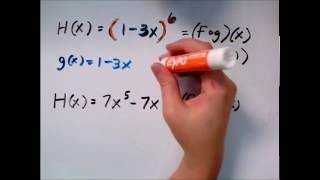 Expressing a function as a composition of two functions
