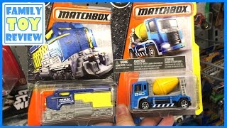 New Matchbox Construction Trucks - CEMENT MIXER & Heavy Railer Train - Matchbox Car Toys for Kids