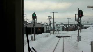preview picture of video '(雪国旅行) 飯山線・前面展望 十日町駅から魚沼中条駅 Train front view (Snow)'