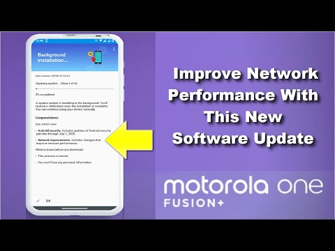 First Software Update for Motorola One Fusion Plus | to Improve Network Performance 2020