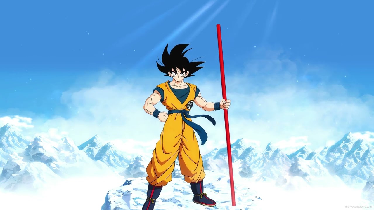Winter Mountains Goku 4K live wallpaper