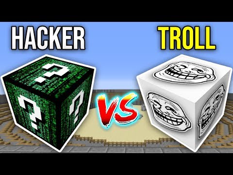 HACKER VS TROLL ŞANS BLOKLARI CHALLENGE - Minecraft