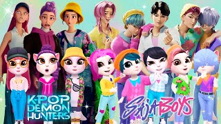 😈🎵 My Talking Angela 2 | K-POP DEMON HUNTERS VS  Saja Boys | New Cosplay | Makeover 🔥✨