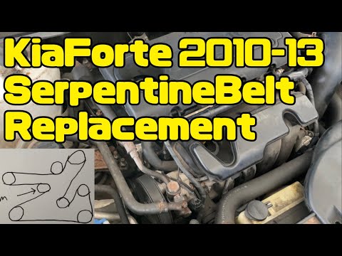 Kia Forte Serpentine V Belt Replace 2.0L Koup 2010 2011 2012 2013