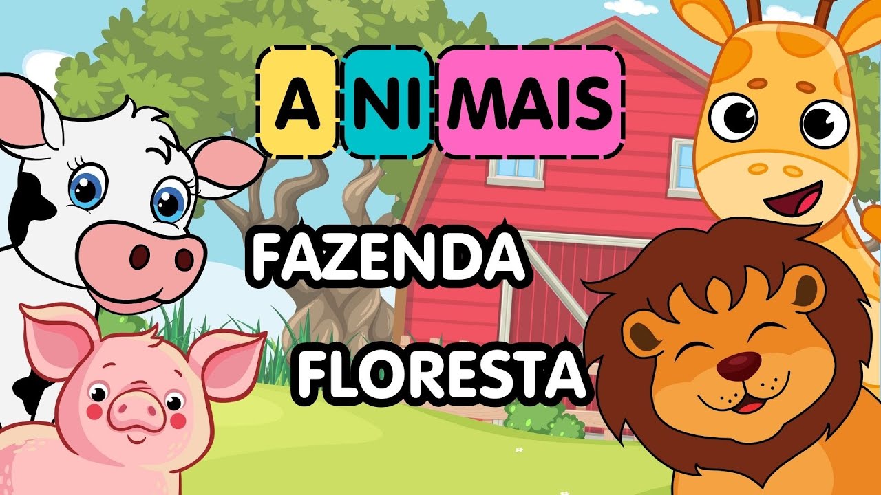 Animais da fazenda - Animais da floresta - Juntar sílabas e formar palavras   Consciência silábica