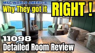 BETTER than CELEBRITY? Infinite Ocean View Room 11098 on MSC World America 