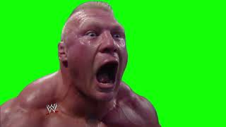 Brock Lesnar screaming green screen