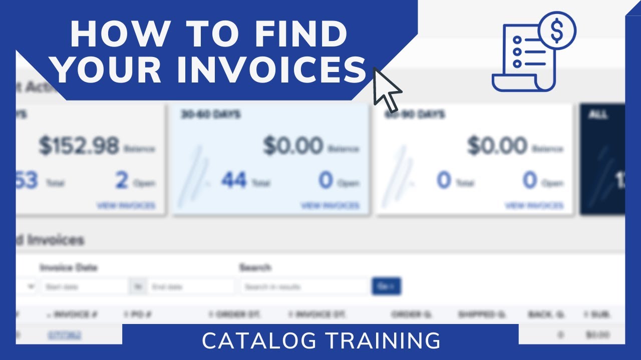 How to find your invoices