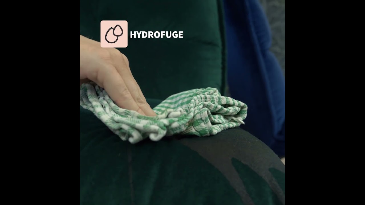 Fauteuil velours Malaga bleu