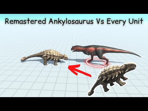 Remastered Ankylosaurus Vs Every Unit ARBS |Animal Revolt Battle Simulator [Who Is The Strongest]