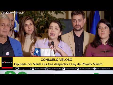 Royalty Minero despachado a ley — Veloso celebra y destaca fondos regionales