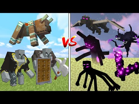 Alpha Wise - RAID BOSSES vs END BOSSES in Minecraft Mob Battle