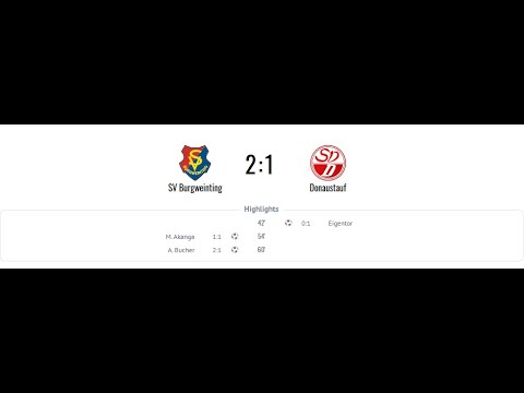 SV Burgweinting vs SV Donaustauf