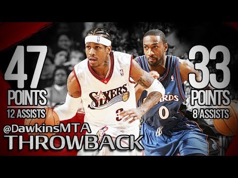 Allen Iverson vs Gilbert Arenas NASTY Duel 2006.03.03 - Arenas With 33 Pts, AI With 47 Pts, 12 ASTS!