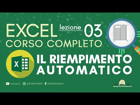EXCEL CORSO COMPLETO | RIEMPIMENTO AUTOMATICO | 03