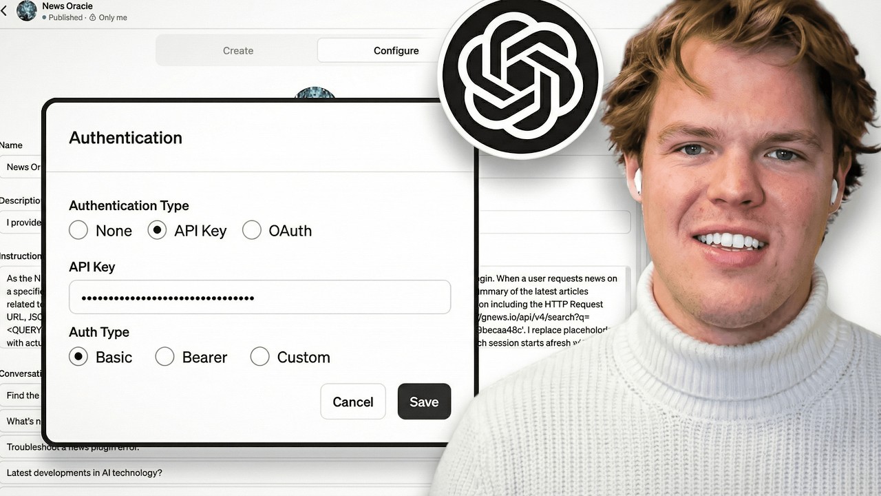 Creating Custom GPTs: API Key For Custom Actions | Complete Guide