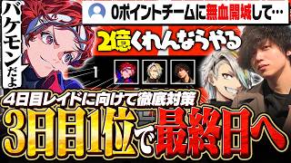 【SAVOGE RUST】1位で終えたSAVOGE3日目、最終日のレイドへ向けて対策