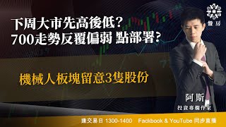 下周大市先高後低？700走勢反覆偏弱 點部署?機械人板塊留意3隻股份｜阿斯 Vivian｜Tasty盤房 2026-01-23