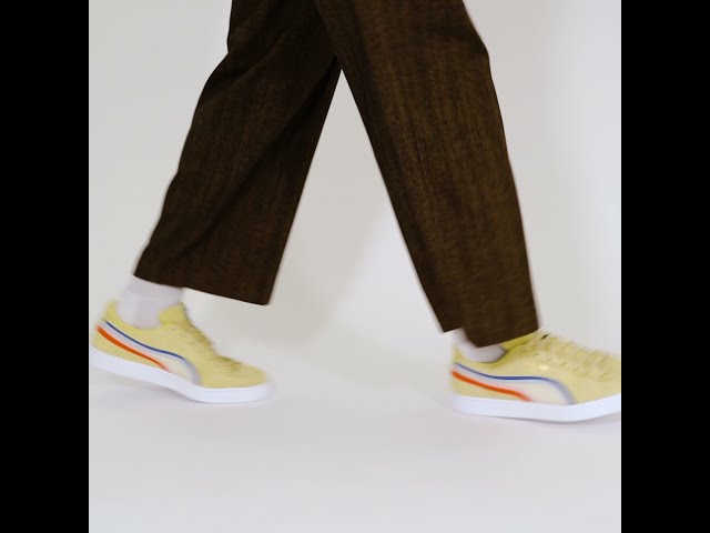 puma suede platform jaune