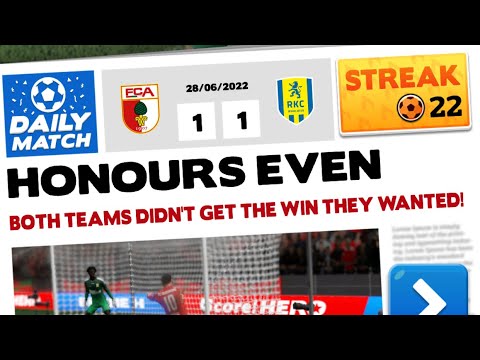 22/100 Streak - Score! Hero 2022 - FC Augsburg Vs. RKC Waalwijk