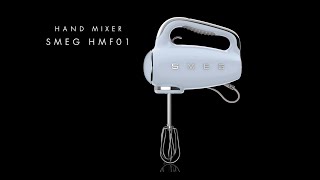 Video of Smeg Glossy Pastel Pink Retro Hand Mixer 250W