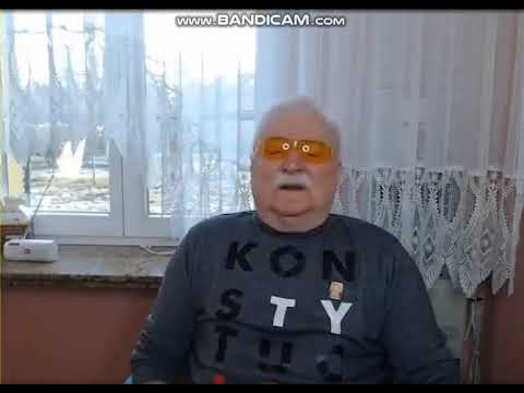 Wałęsa transmituje na żywo, żona Danuta przerywa