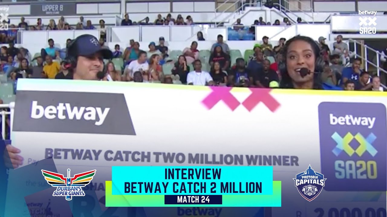 Betway Catch R2 Million winner 6 - Tyler Smith | Betway SA20 Match 24 | Durban's Super Giants v Pretoria Capitals