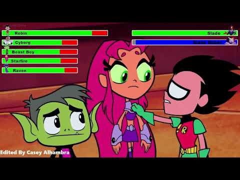Teen Titans Go! To the Movies (2018) Final Battle with healthbars 2/2