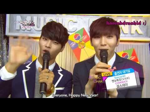 [ENG]140103 Music Bank - Backstage MC N & Leo Cut