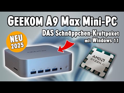 Mini-PC Schnäppchen GEEKOM A9 Max - Kraftpaket mit AMD Ryzen AI 9 HX 370 Prozessor und Windows 11