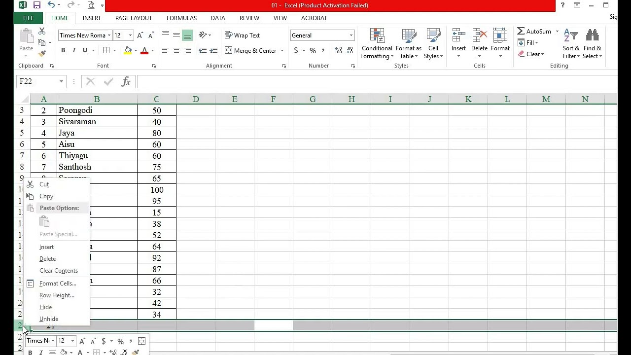 Excel 4 Part 1