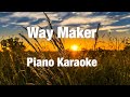 Sinach - Way Maker Piano Karaoke Instrumental Cover Backing Track
