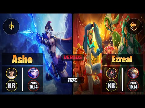 Haru ASHE (ADC) [Lethal Tempo] VS EZREAL - Grandmaster KR Patch 10.14