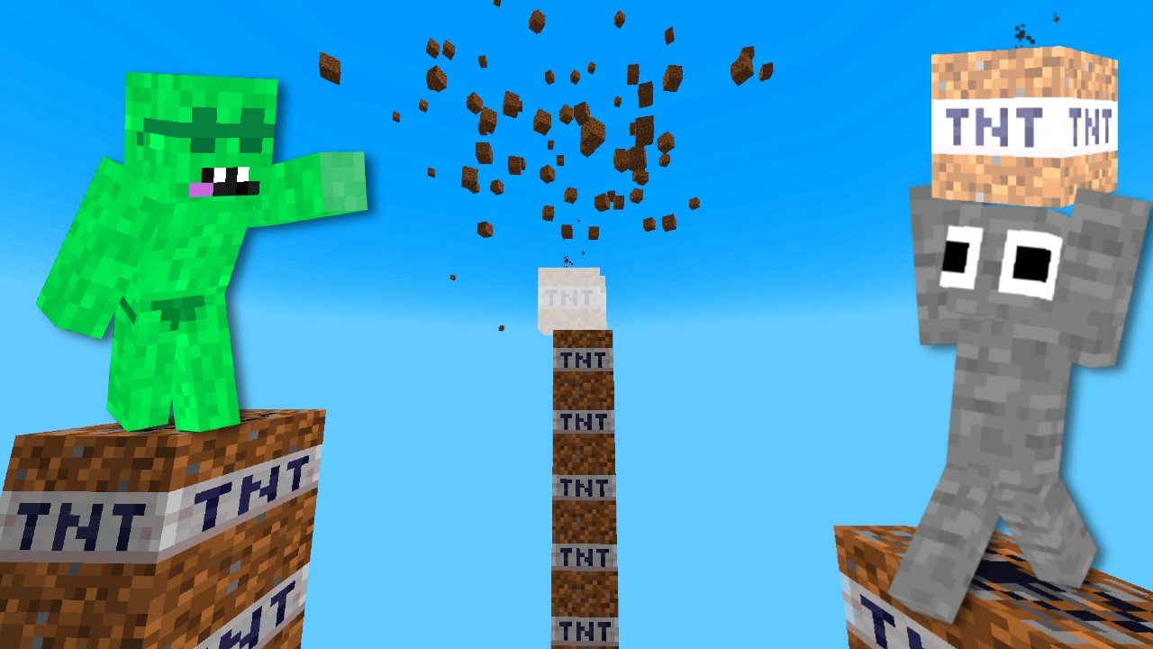 The Most INSANE TNT Pillars With Random Items You Will Watch
